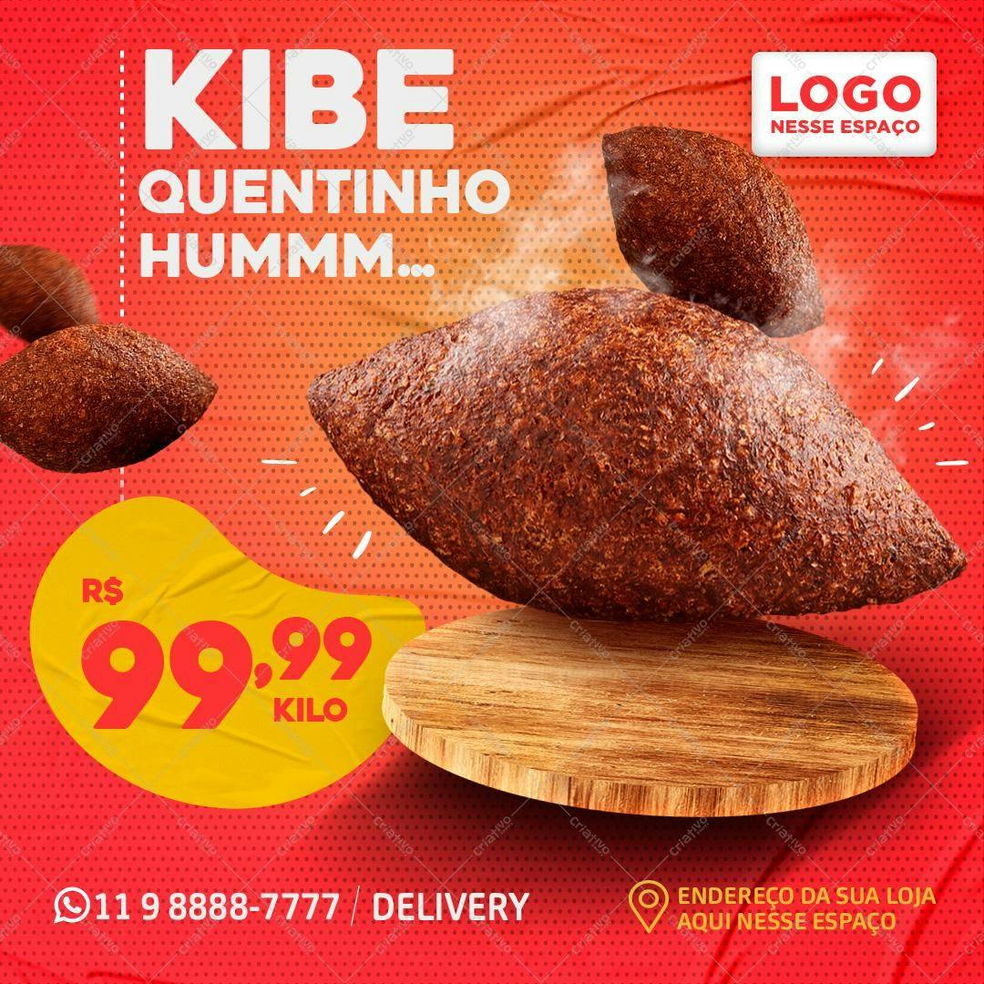 Banner para Promoção de Kibe PSD Editável