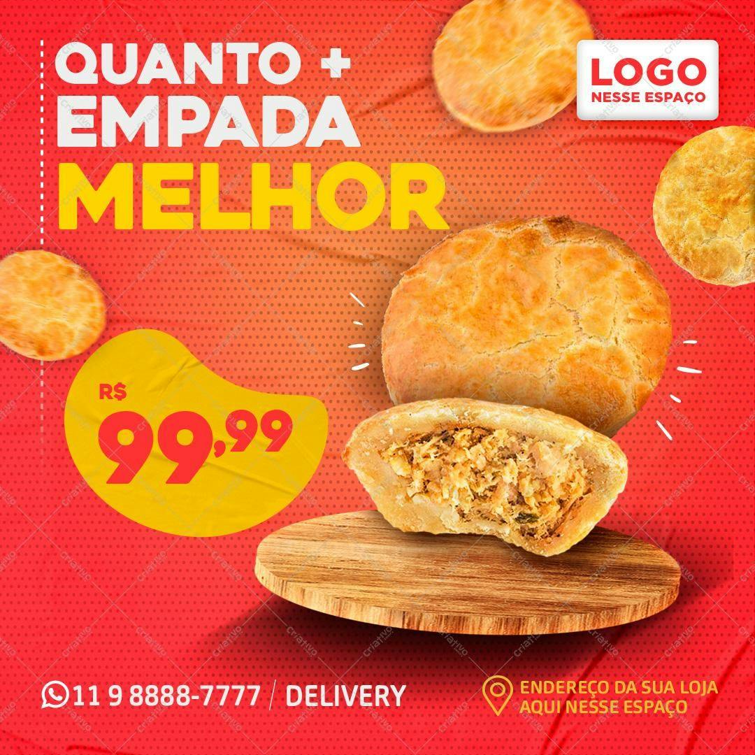 Post para Redes Sociais Empada PSD Editável