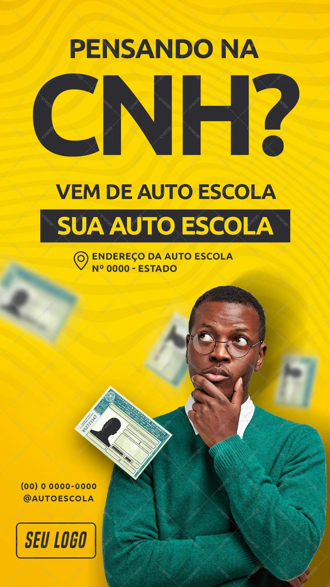 Post para Redes Sociais sobre CNH PSD Editável