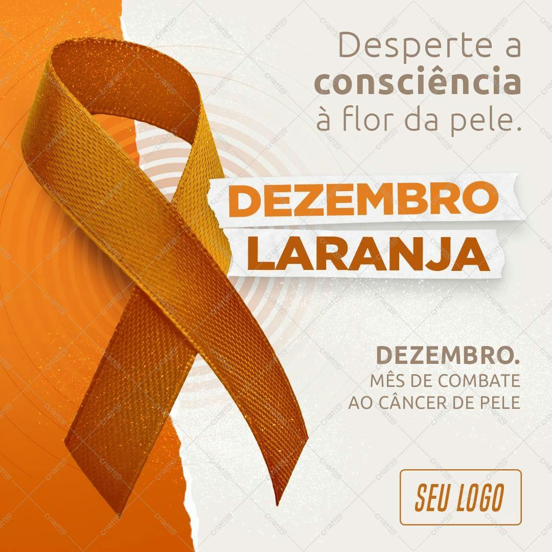 Banner Dezembro Laranja PSD Editável