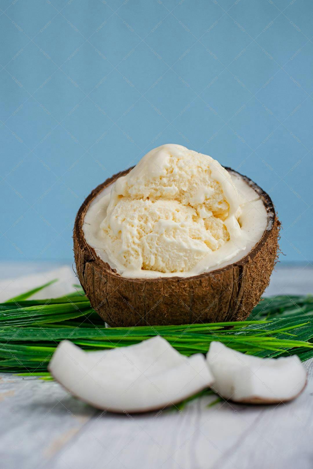 Sorvete de Coco em Casca de Coco