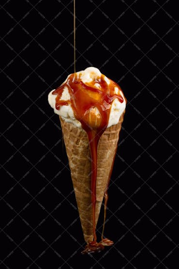 Calda Por Cima De Sorvete