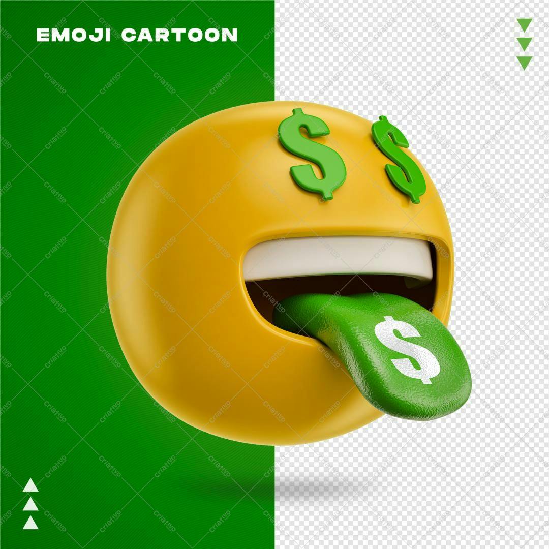 Emoji Dinheiro PNG com fundo transparente