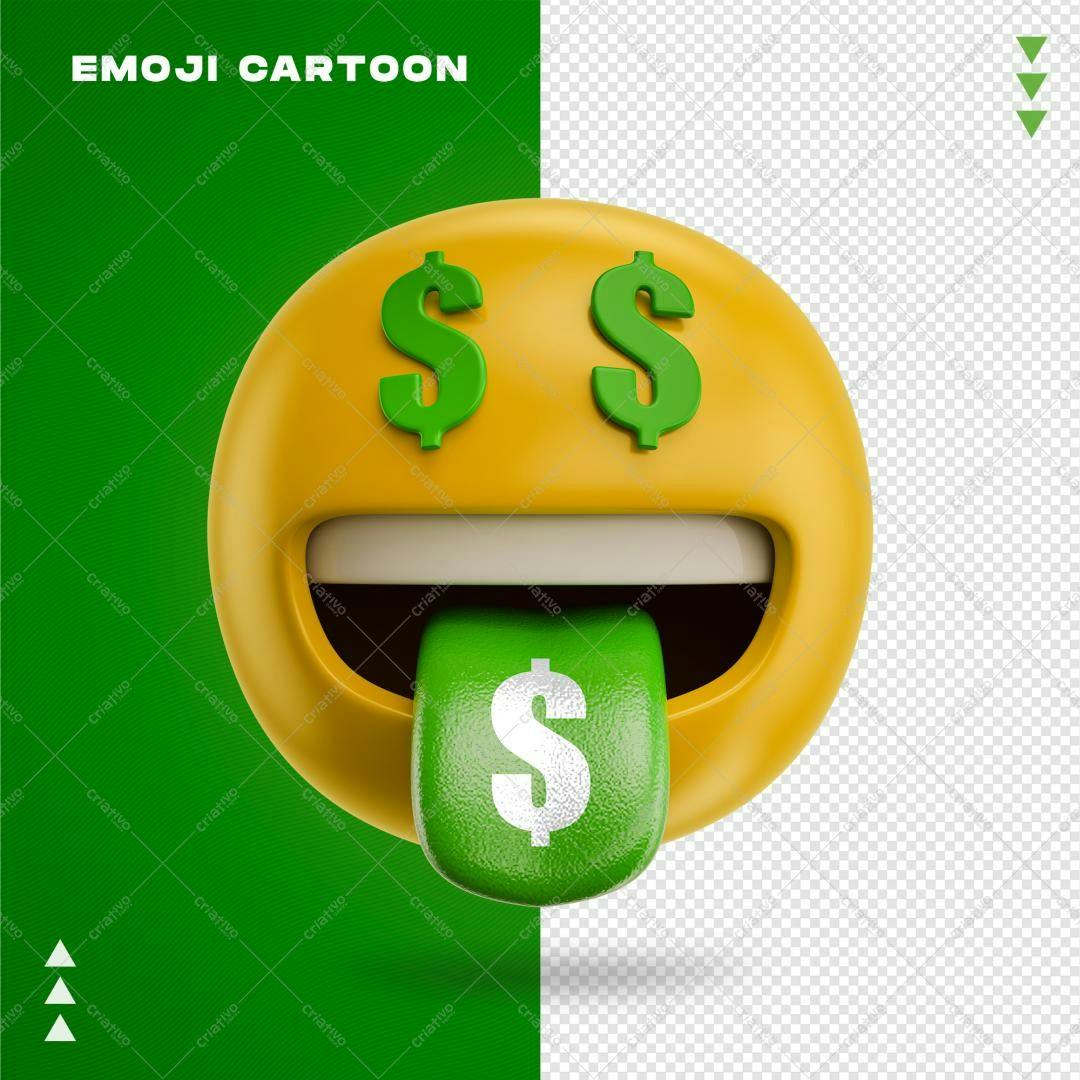Emoji Dinheiro PNG com fundo transparente