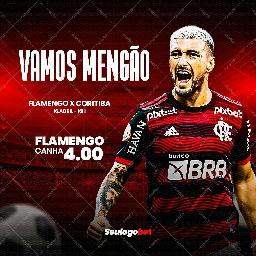 Post para Redes Sociais Flamengo x Coritiba PSD Editável