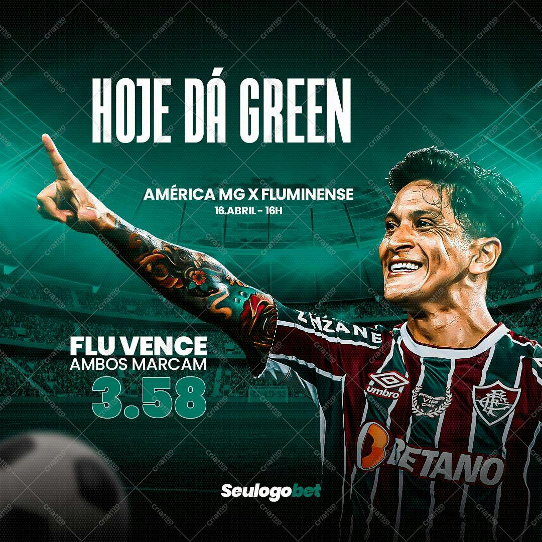 Post para Redes Sociais Futebol América x Flu PSD Editável