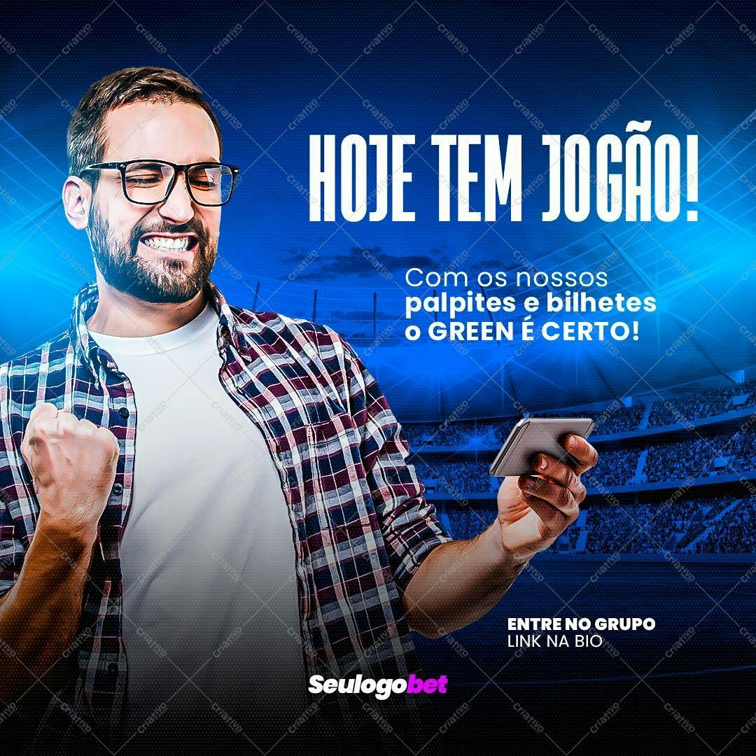 Post para Redes Sociais Dia do Jogo PSD Editável