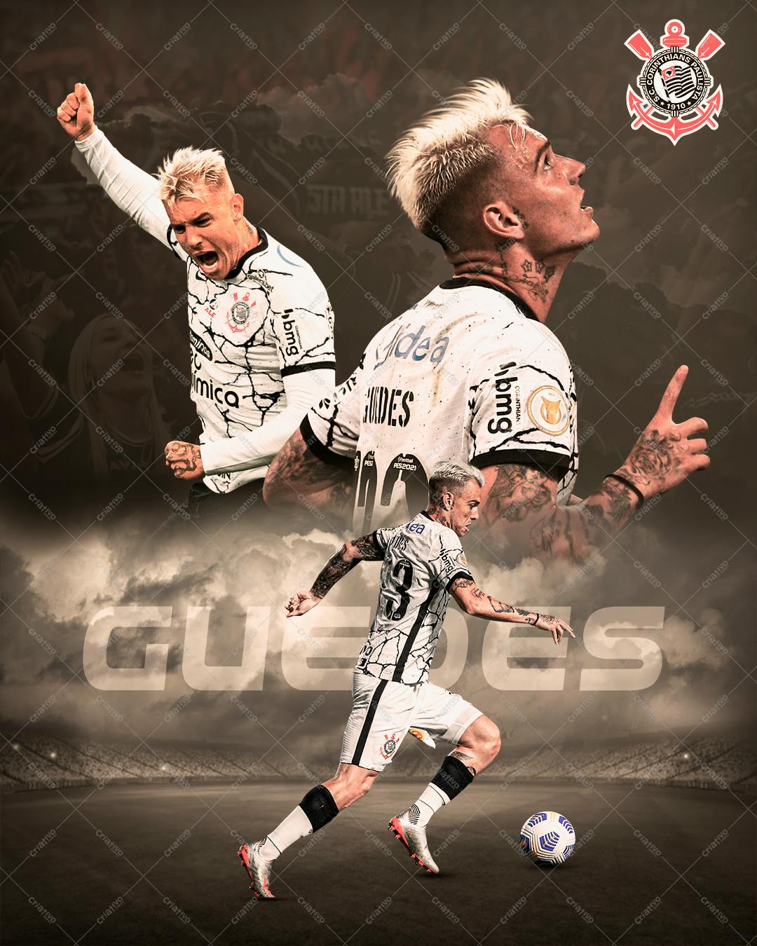Arte para Torcedores do Corinthians PSD Editável