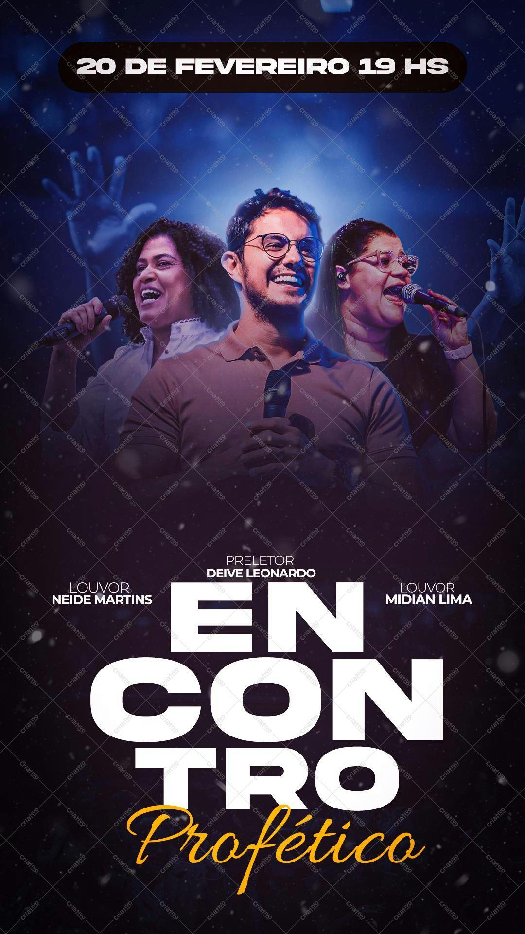 Poster para Evento Encontro Profético PSD Editável