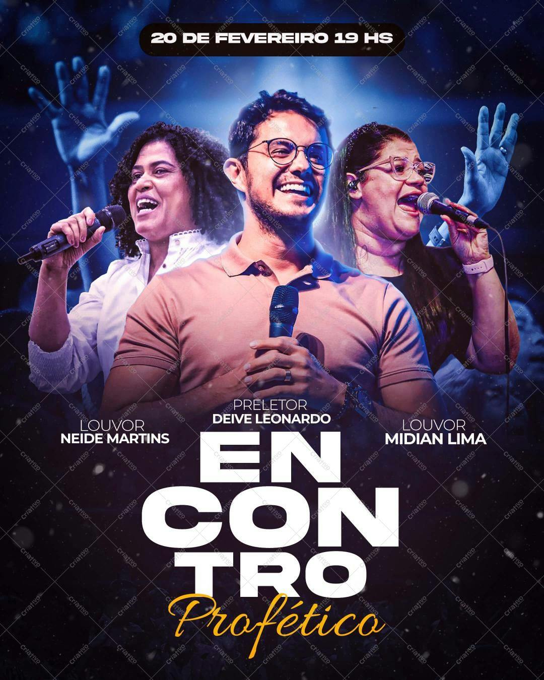 Flyer para Encontro Profético PSD Editável