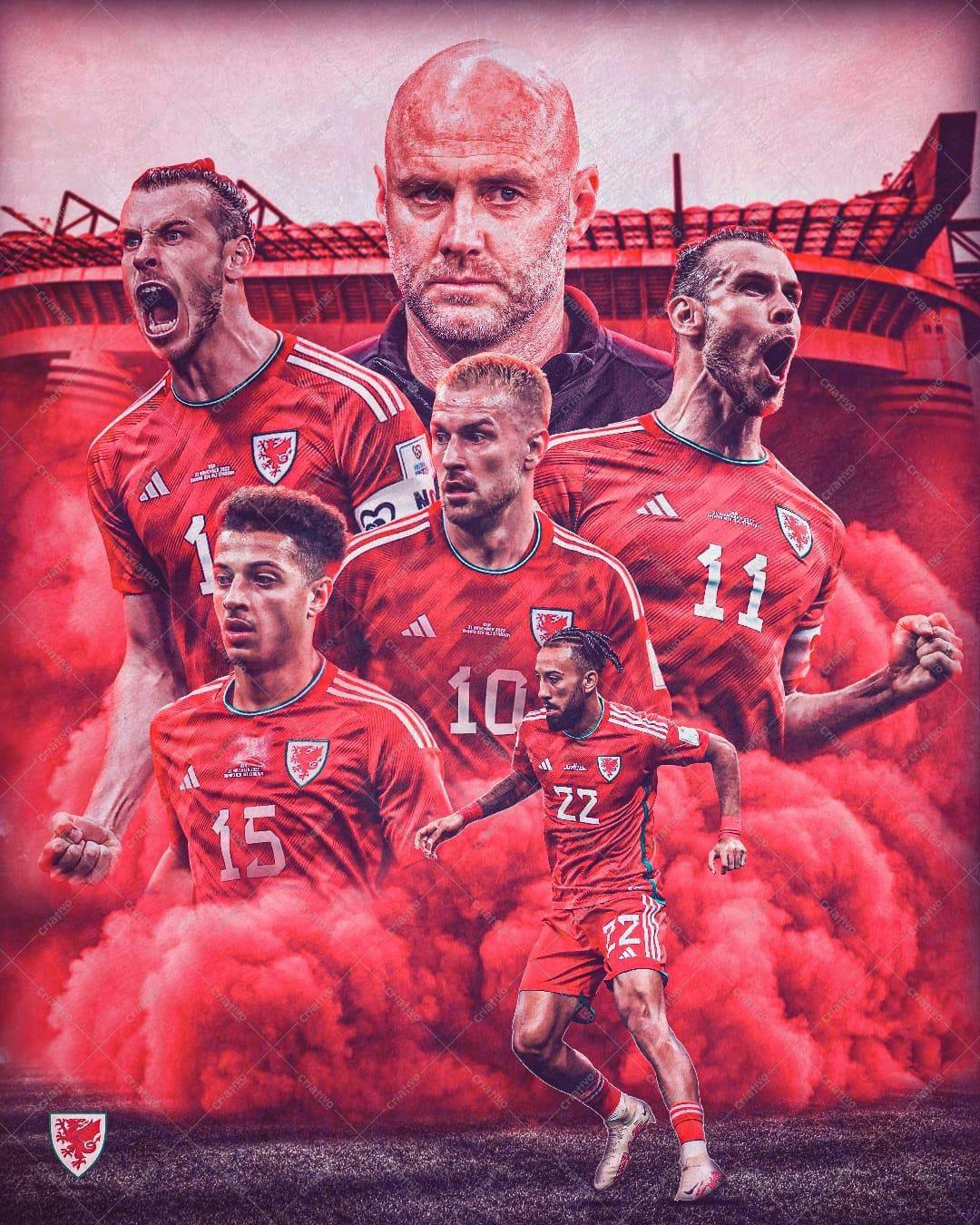 Poster Seleção Galesa de Futebol PSD Editável