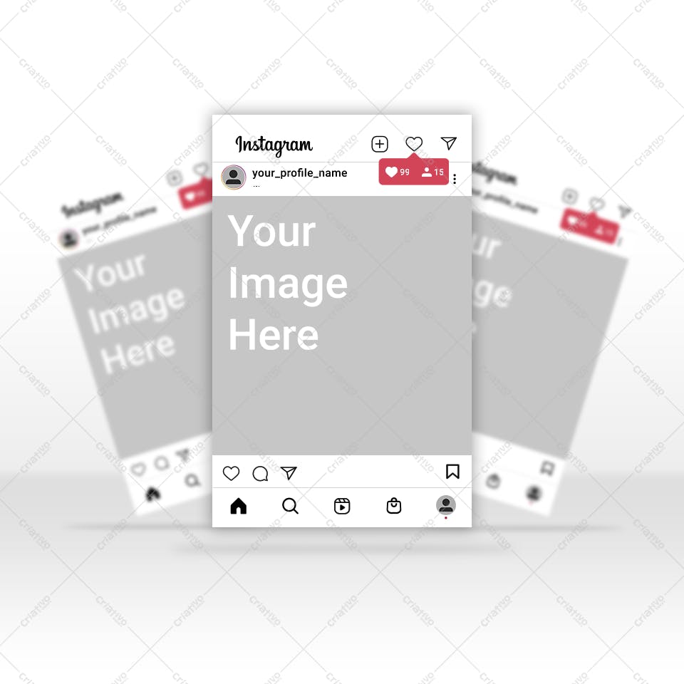 Mockup de Postagem para Instagram: Estilo Moderno e Minimalista