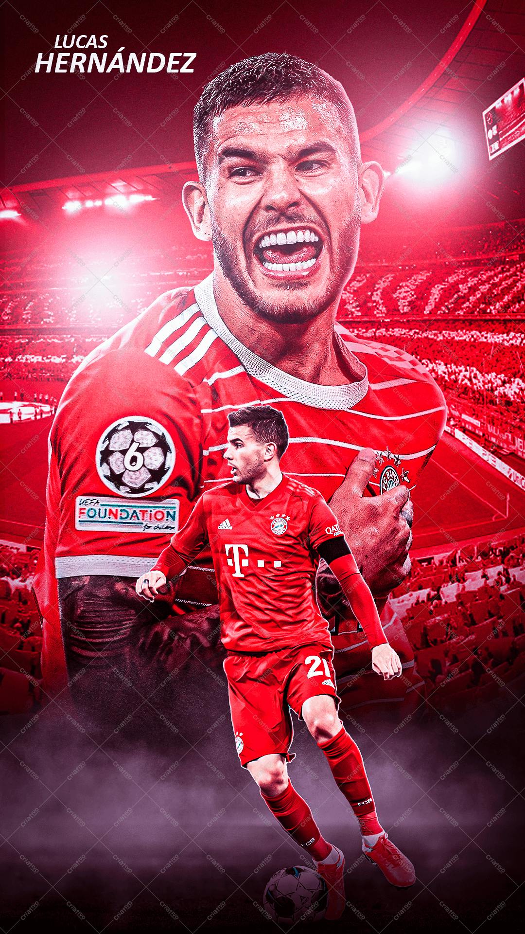 Poster de Futebol com Lucas Hernandez PSD Editável