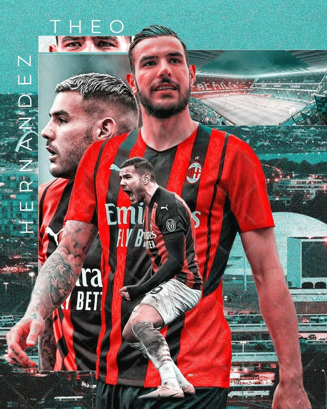 Arte do Jogador de Futebol Theo Hernandez PSD Editável
