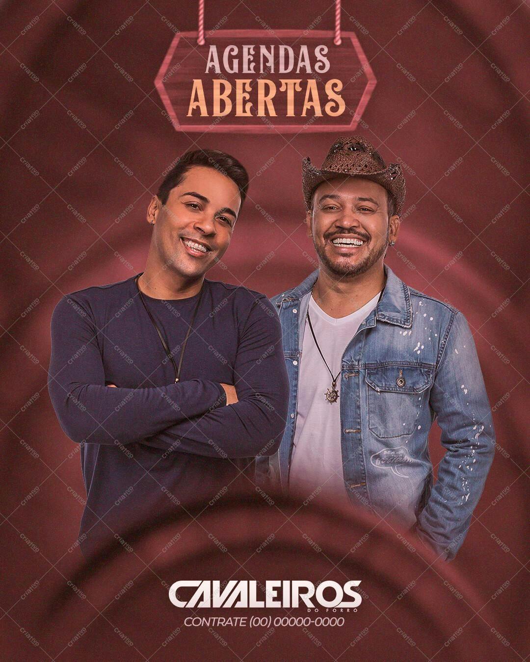 Flyer para Contratação de Dupla Sertaneja PSD Editável