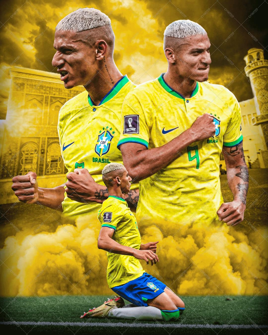 Arte de Jogador de Futebol para Redes Sociais PSD Editável