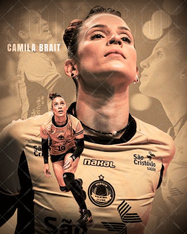 Flyer jogadora de vôlei camila brait