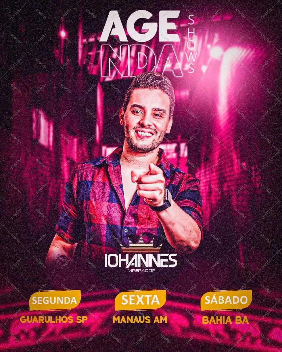 Flyer para Show do DJ Iohannes PSD Editável