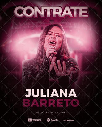 Flyer contrate juliana barreto