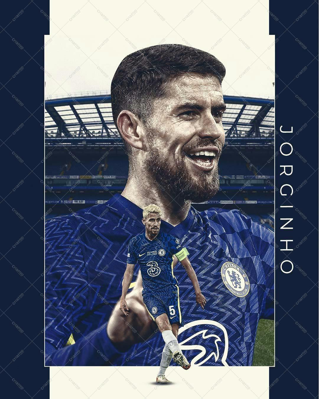 Arte com Foto de Jorginho para Fãs de Futebol PSD Editável