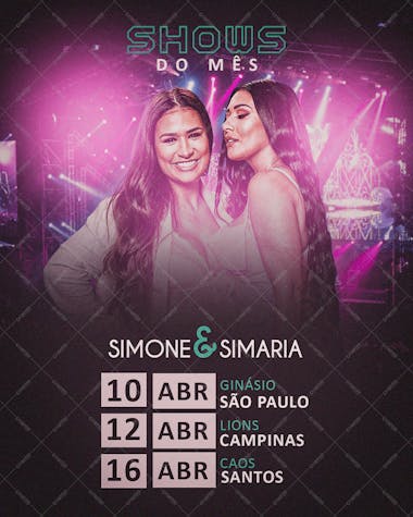 Shows do mês simone e simaria