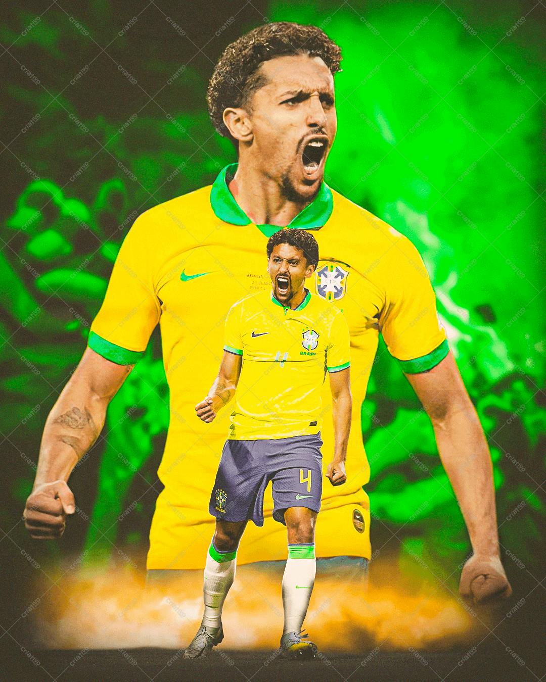 Mockup Copa do Mundo Jogador Brasileiro PSD Editável