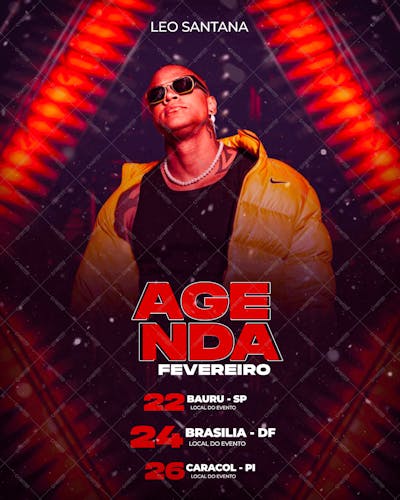 Agenda Fevereiro Léo Santana