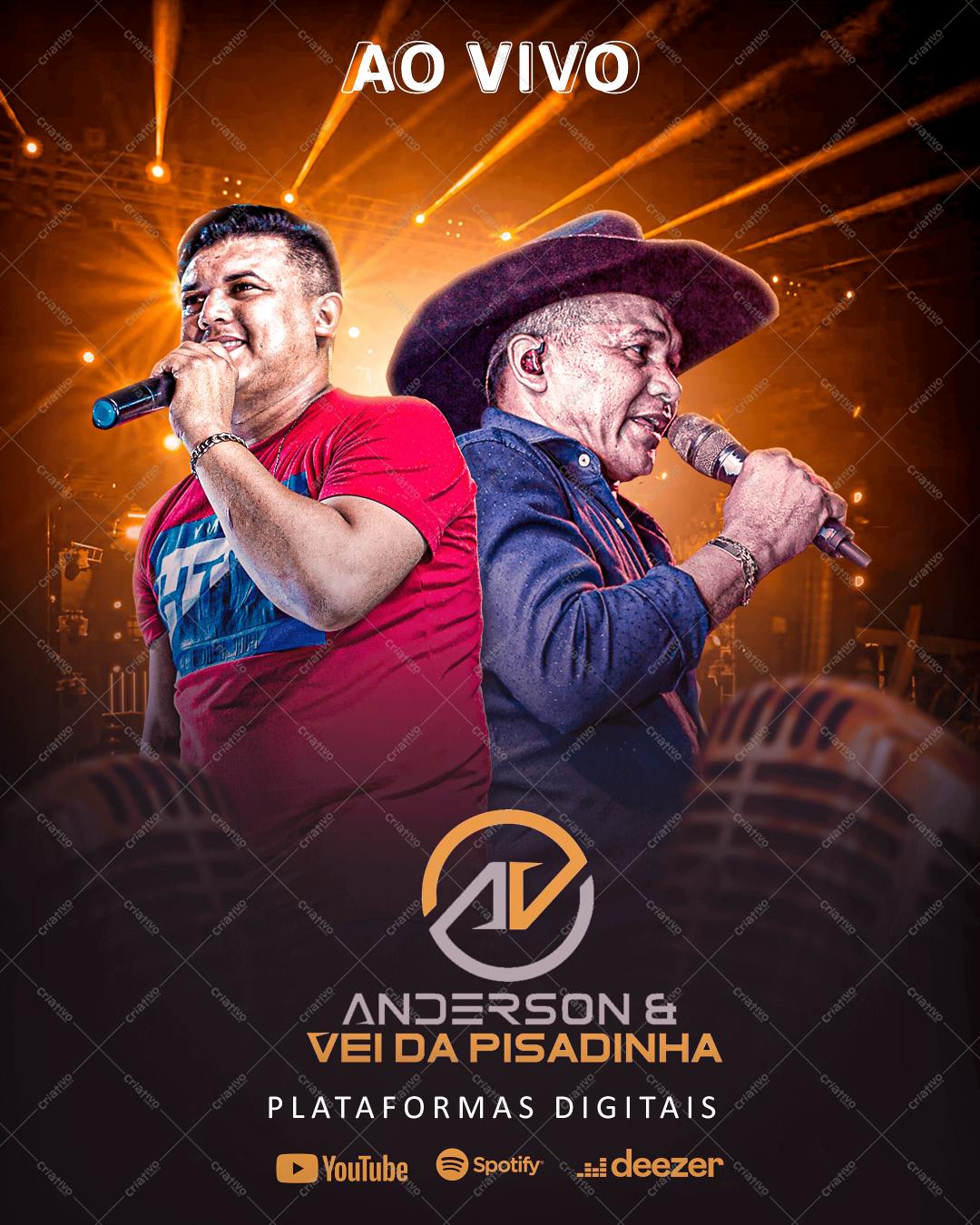 Flyer para Show Musical Ao Vivo PSD Editável
