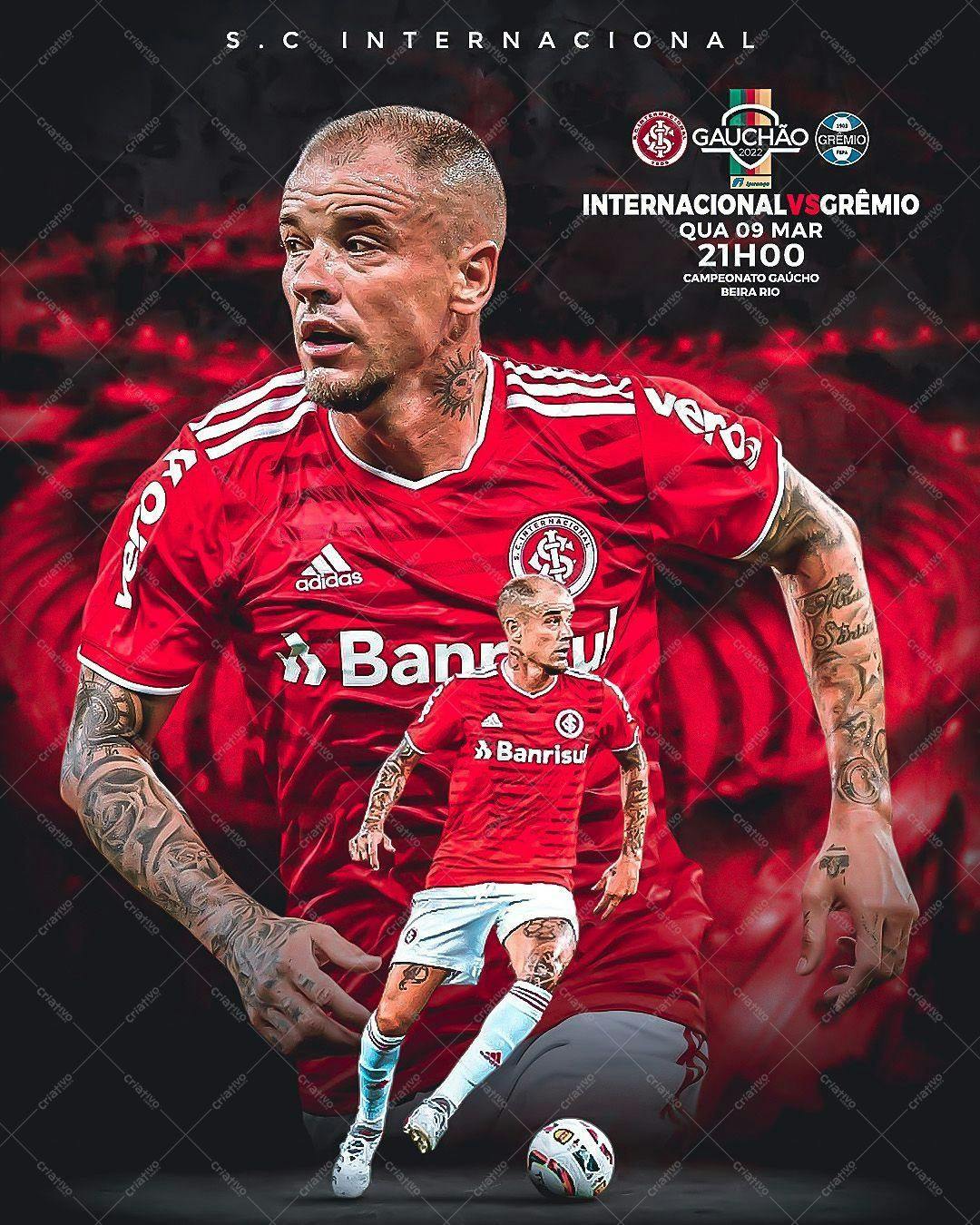 Poster para Jogo Internacional x Grêmio PSD Editável