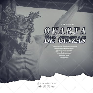 22 de fevereiro quarta feira de cinzas