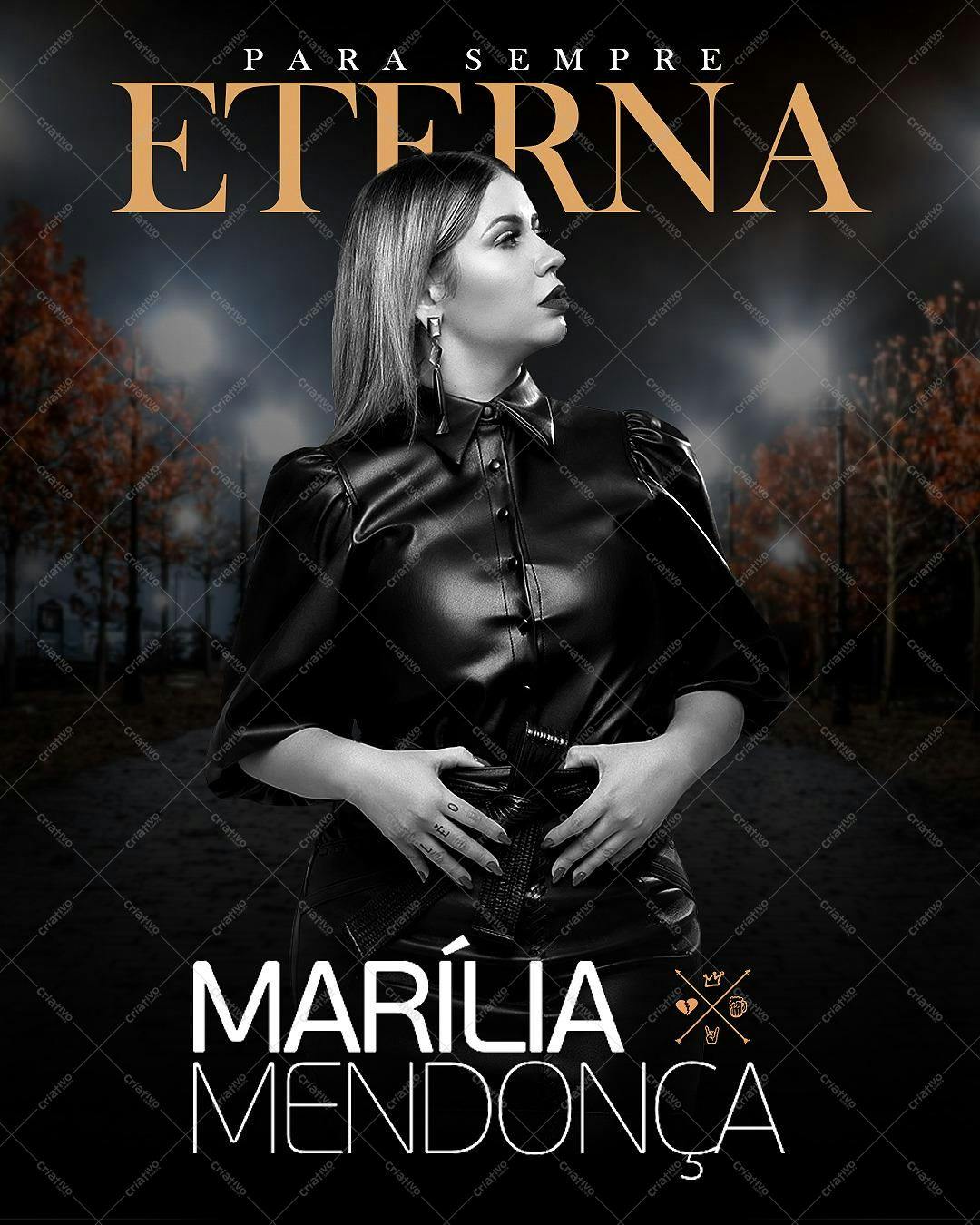 Flyer para homenagem Marília Mendonça PSD Editável