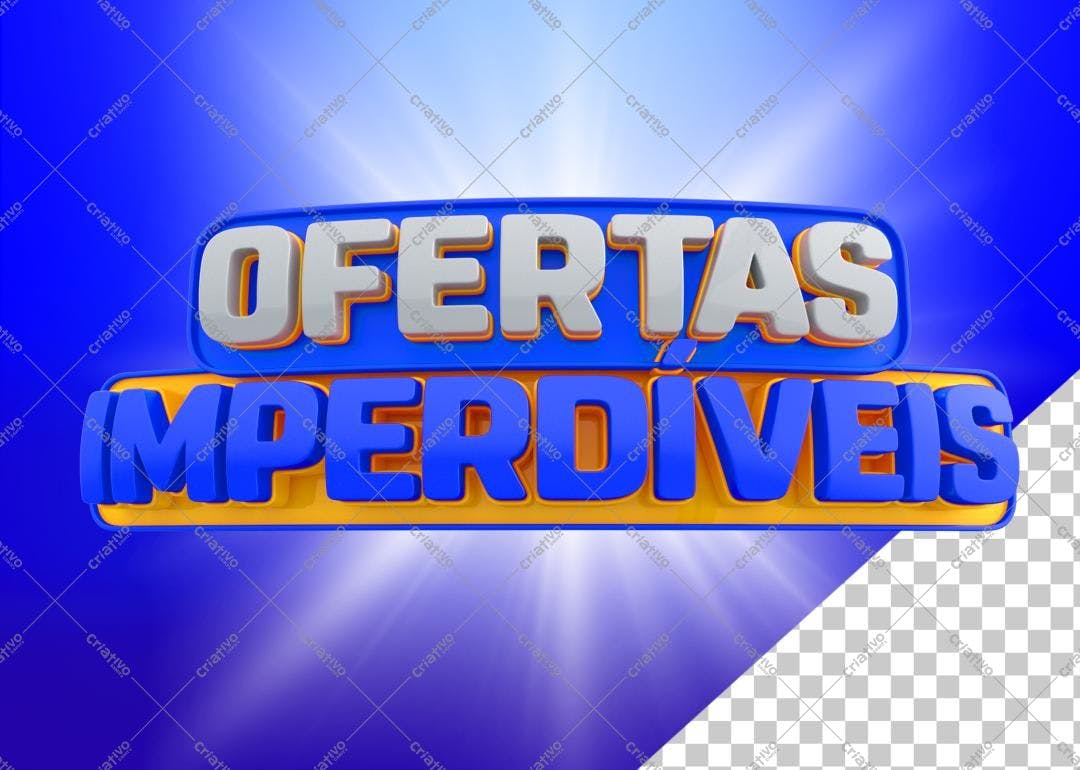 Selo 3D promocional azul e dourado
