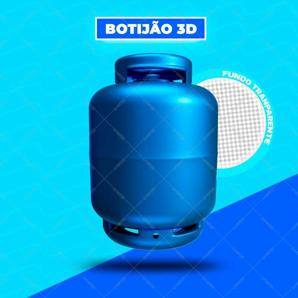 Botijão Azul 3D Realista