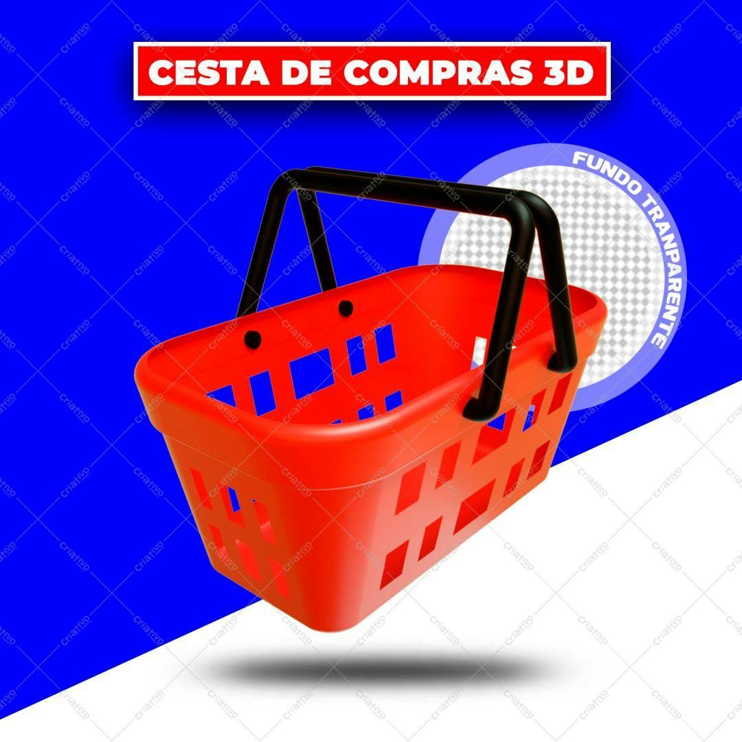 Selo 3D de compras vermelho plástico