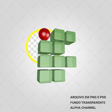 If instituto federal logo 3d