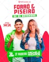 Flyer forró e piseiro zé e michelle