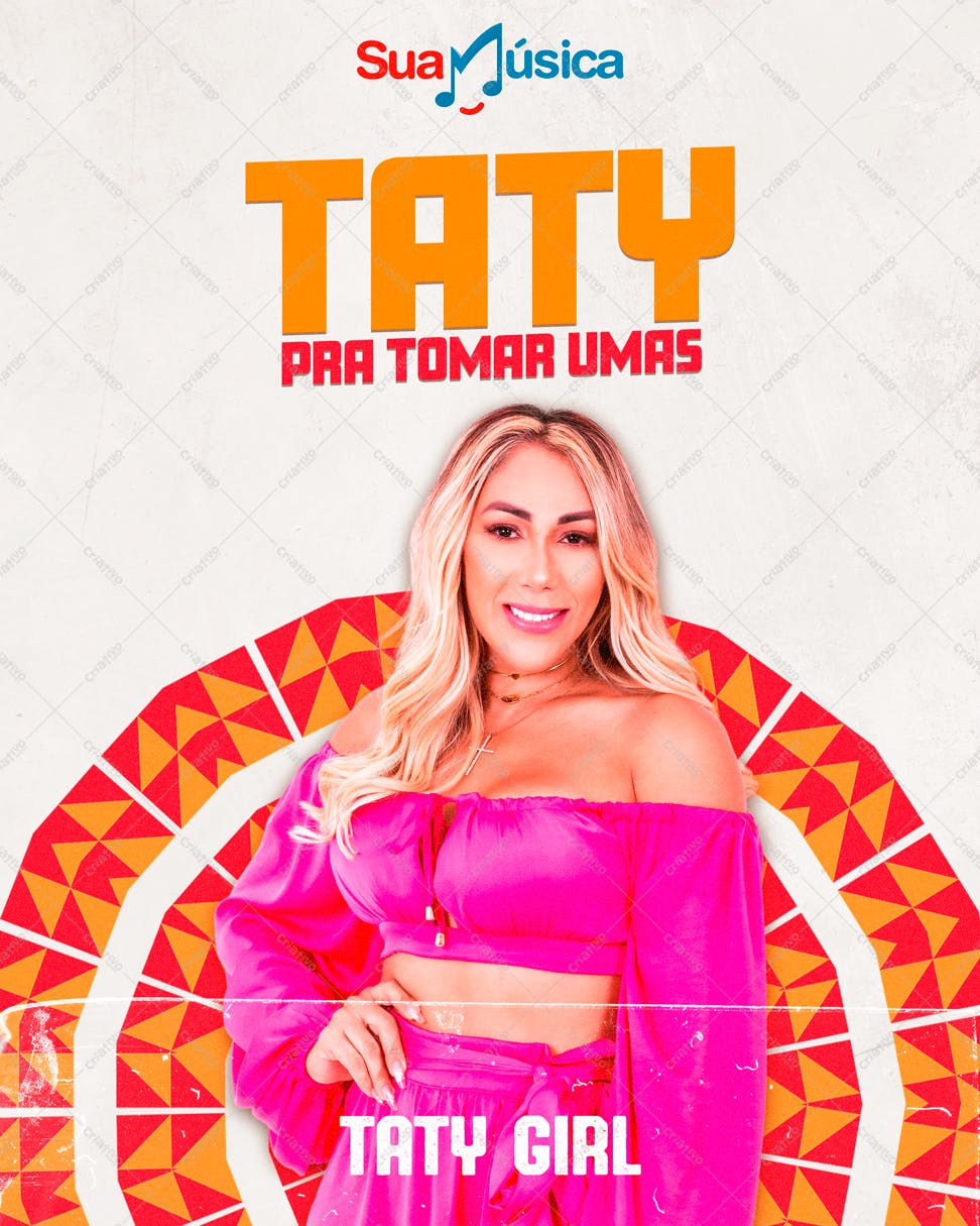 Flyer para Divulgação de Show Taty Girl PSD Editável