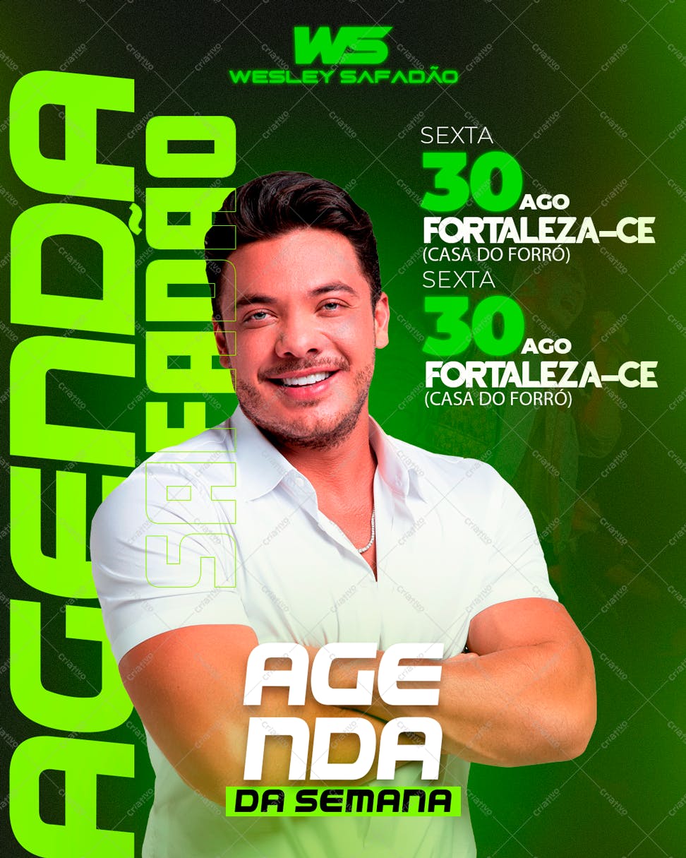 Flyer para Show Wesley Safadão PSD Editável