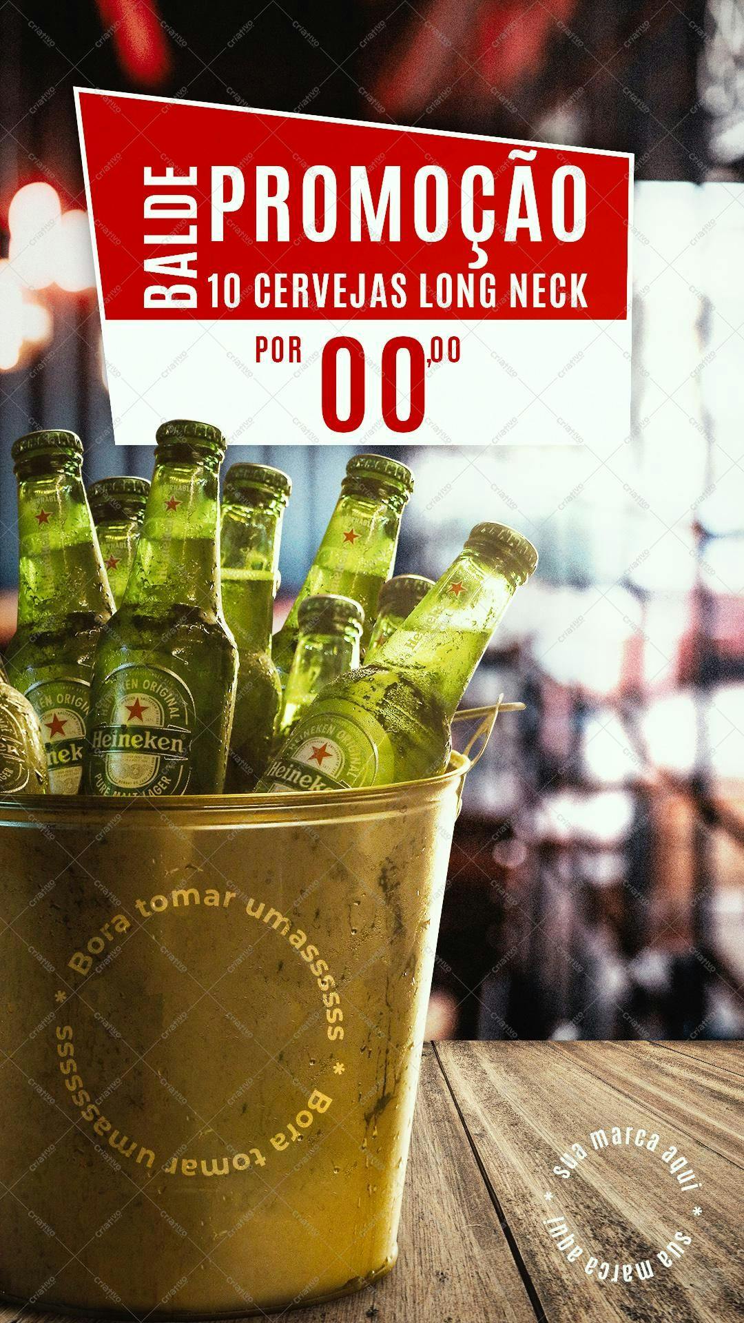Banner para Promoção de Cerveja Heineken PSD Editável