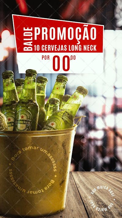 Arte Para Promoção De Cervejas Stories , arte editável, imagens inclusas, PSD