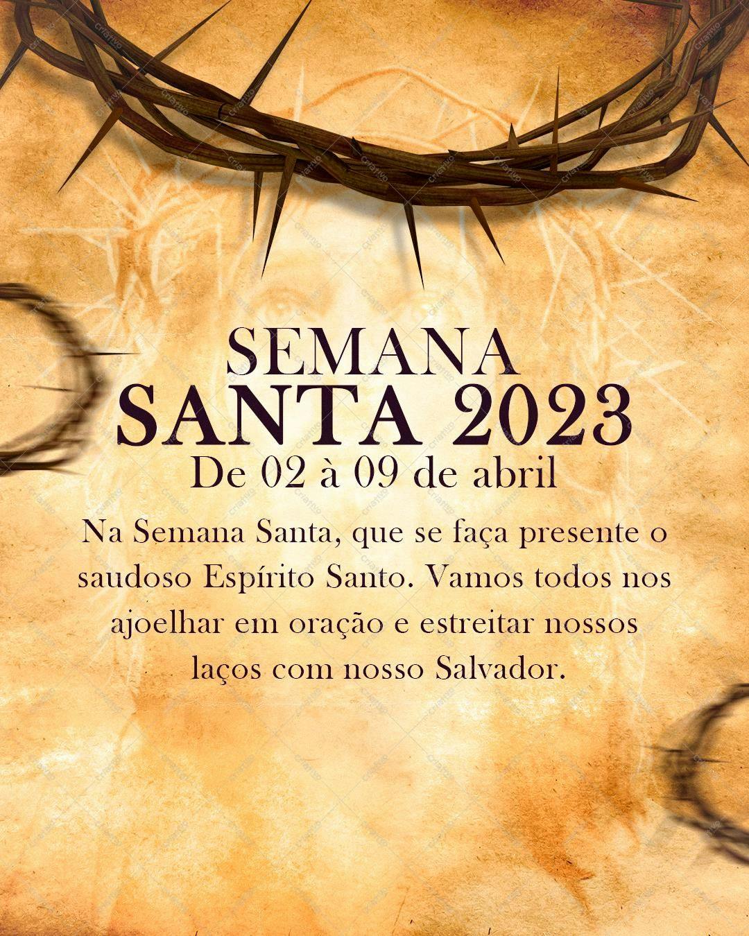 Cartaz para Semana Santa 2023 PSD Editável
