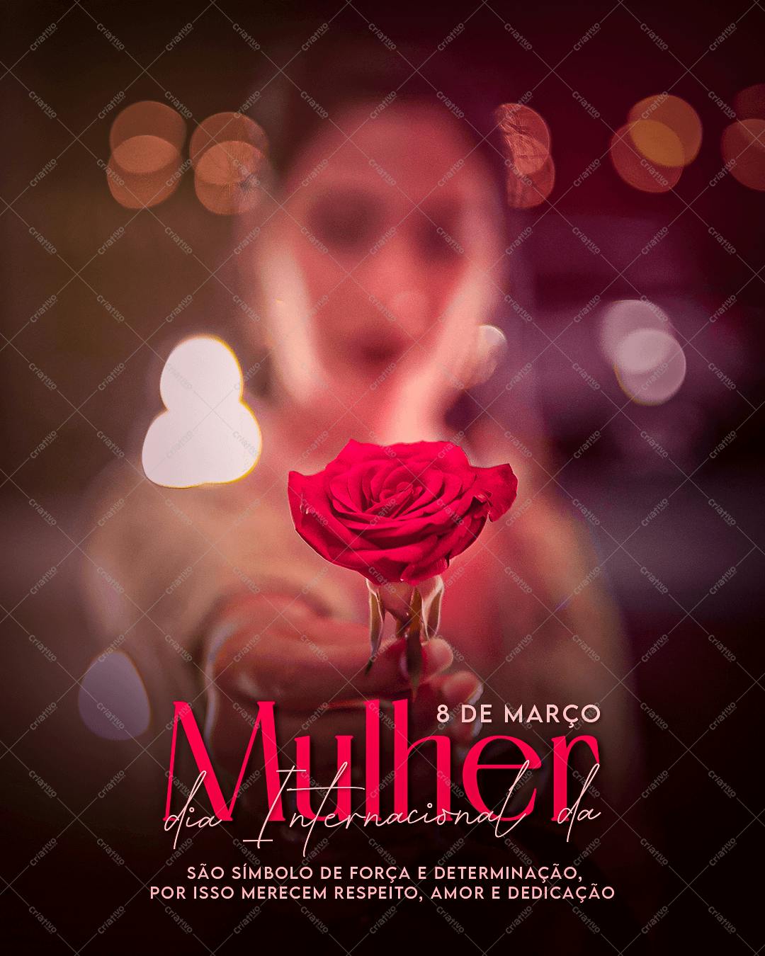 Post para o Dia Internacional da Mulher PSD Editável