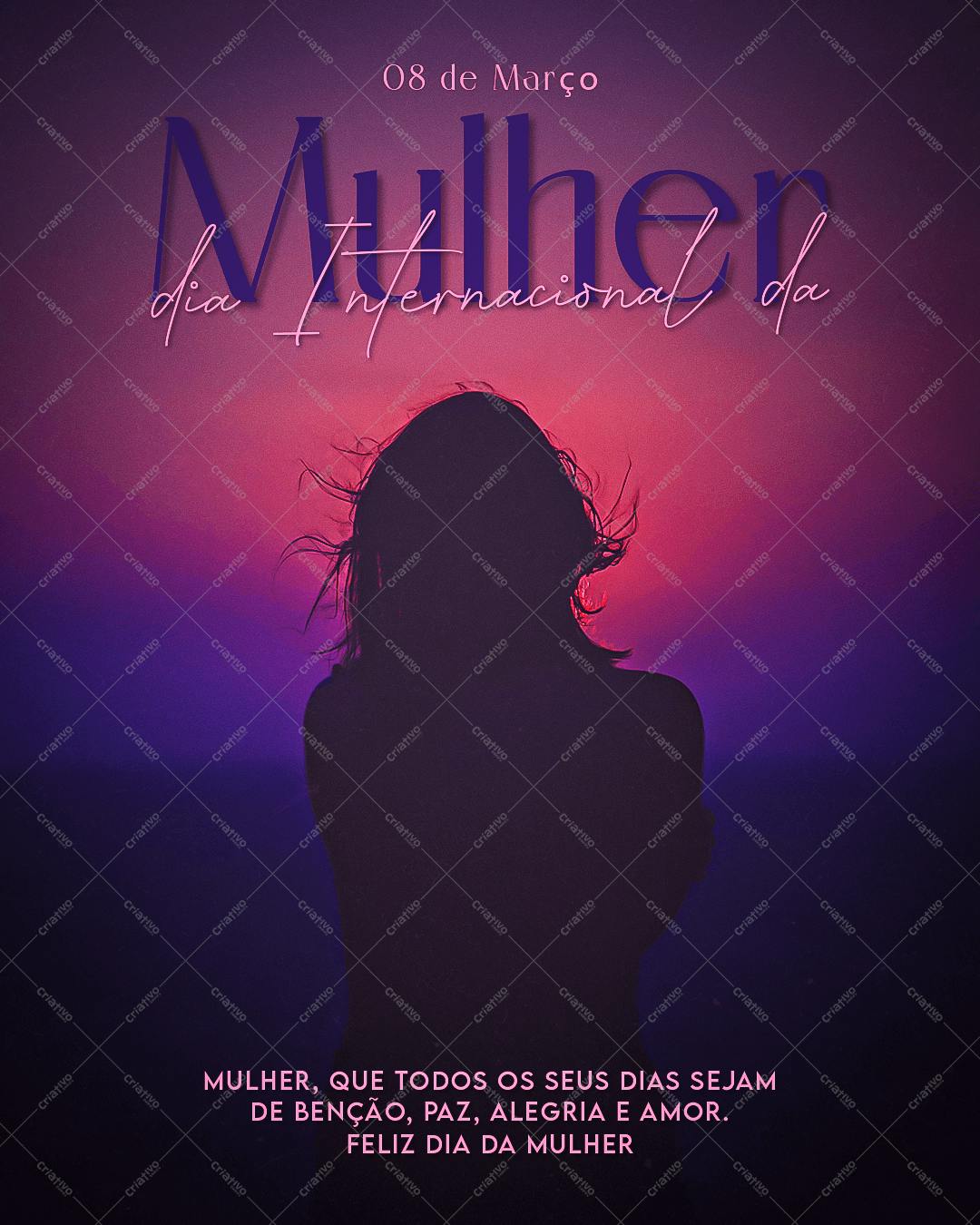 Post para Dia Internacional da Mulher PSD Editável