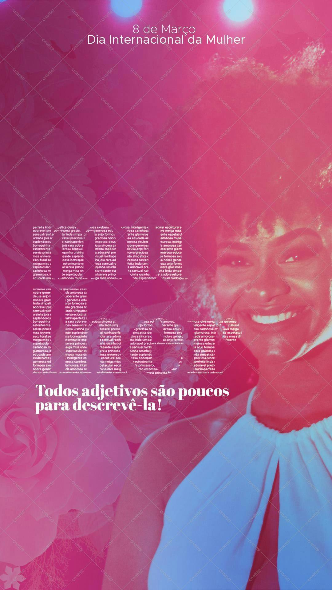 Poster Dia Internacional da Mulher PSD Editável