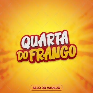 Selo 3d quarta do frango