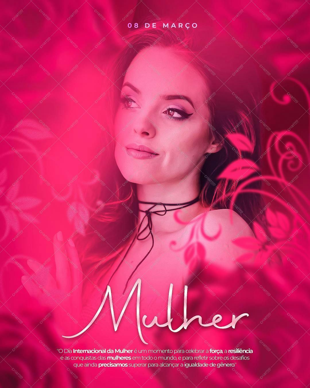 Banner Dia Internacional da Mulher PSD Editável