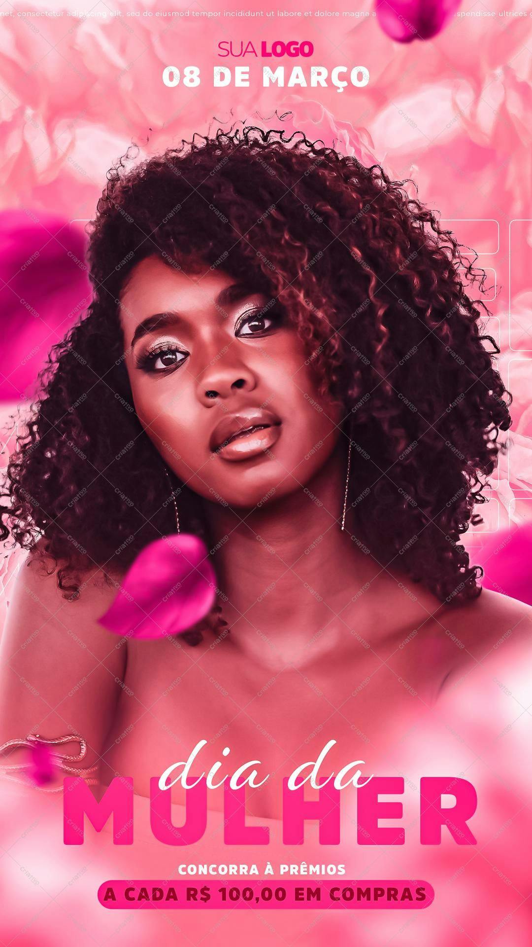 Flyer para o Dia Internacional da Mulher PSD Editável