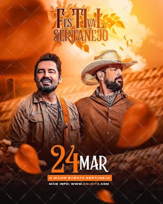 Flyer festival sertanejo feed