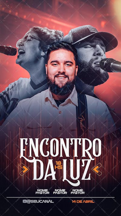 Flyer Gospel Encontro Da Luz Story