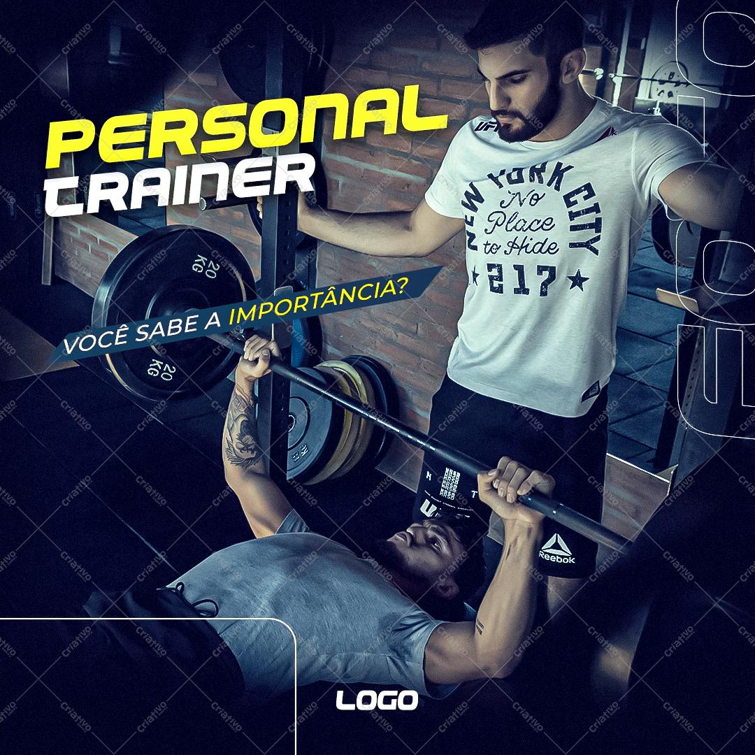 Post para Redes Sociais Personal Trainer PSD Editável